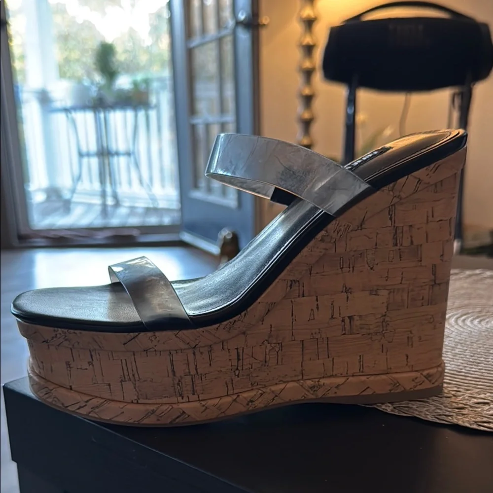 Nine West Women's Rapps Platform Wedge Sandal Sz 8M‼️ NWOT No Box
